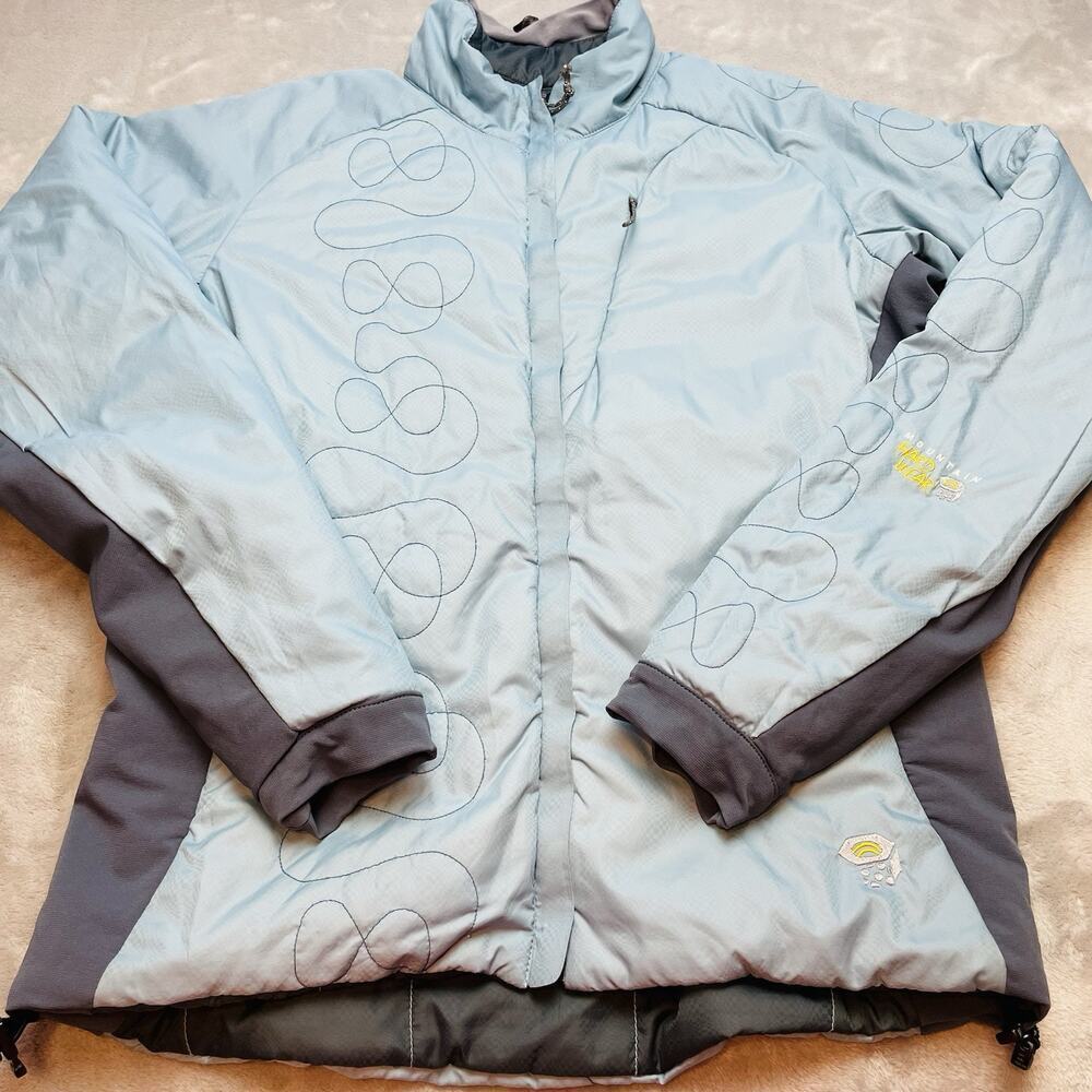 Mountain Hardware Womens‎ Primaloft Jacket Sz 10 Blue Reversible Quilted Outdoor